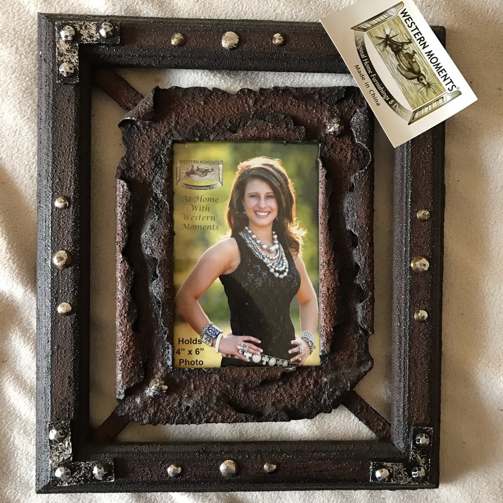 4x6 western metal photo frame
